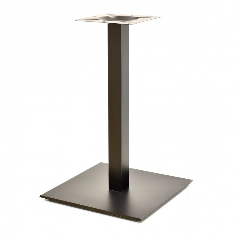 Base de mesa trocadero tubo cuadrado negra base de acero de 8 mm 45 x 45 cms altura 72 cms