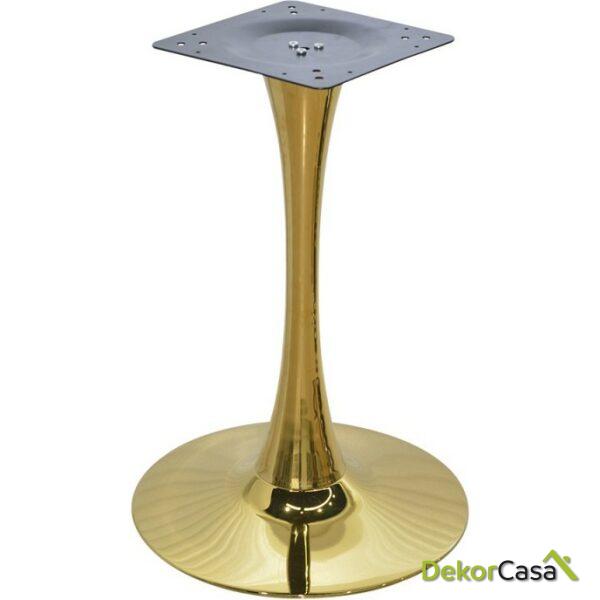 Base de mesa tulip acabado dorado base de 50 cms de diametro altura 70 cms