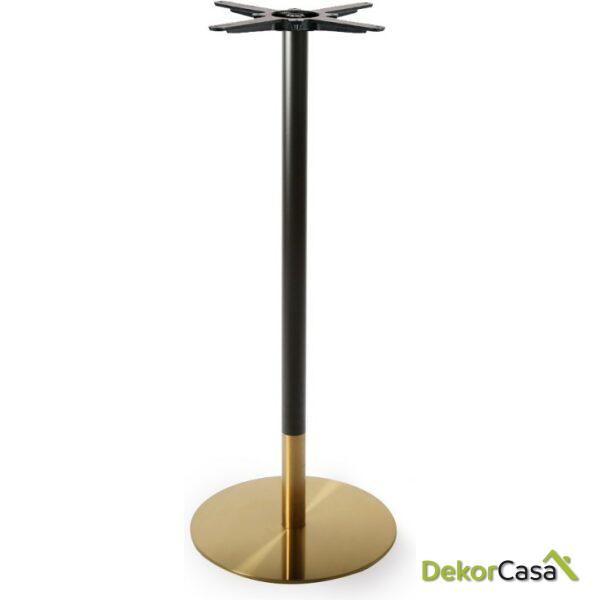 Base de mesa versalles alta dorada y negra 43 cms de diametro altura 110 cms