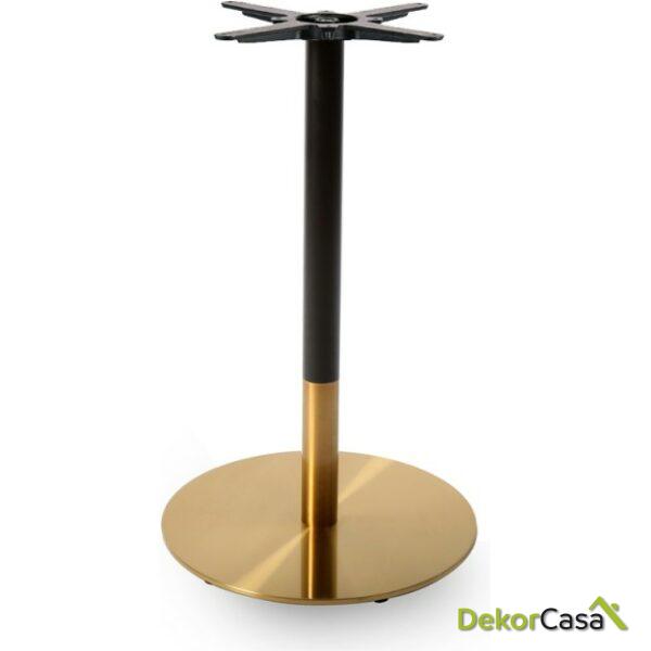 Base de mesa versalles dorada y negra 43 cms de diametro altura 72 cms