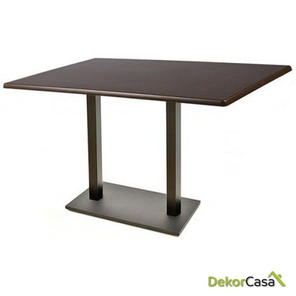 Mesa beverly alta negra base rectangular y tapa de 120x80 cms color a elegir