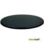 Mesa caribe alta negra base de 110 cms y tapa de 60 cms color a elegir 2