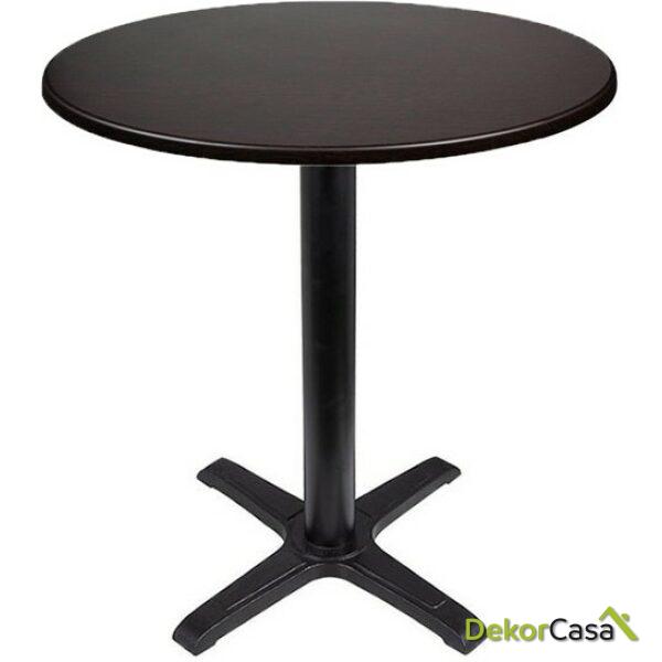 Mesa caribe negra base de 72 cms y tapa de 70 cms color a elegir
