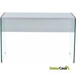 Mesa chieri cristal lacada blanca 120 x 56 cms 1