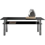 Mesa De Centro Bamboo - Rectangular Cristal Negro