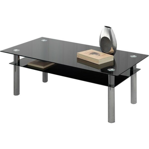 Mesa De Centro Bamboo - Rectangular Cristal Negro