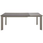 Mesa Extensible Nia Cerámica Gris/Patas Gris