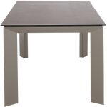 Mesa Extensible Nia Cerámica Gris/Patas Gris