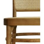 Silla Abel Madera Natural Con Ratan