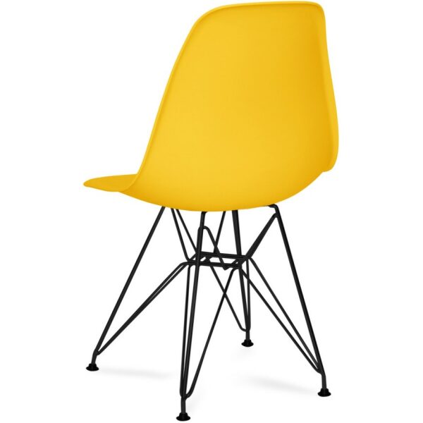 Silla dalmau negra asiento amarillo 1