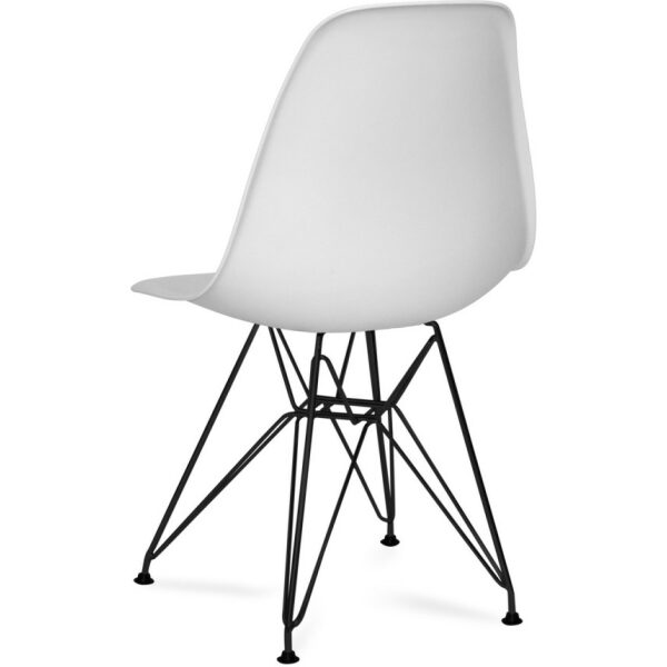 Silla dalmau negra asiento blanco 1