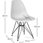 Silla dalmau negra asiento caqui 2