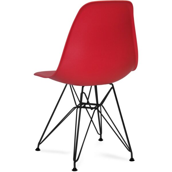 Silla dalmau negra asiento rojo 1