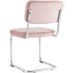 Silla eclipse capitone terciopelo rosa 1