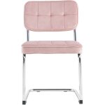 Silla eclipse capitone terciopelo rosa