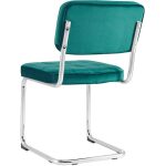 Silla Eclipse Capitone Terciopelo Verde