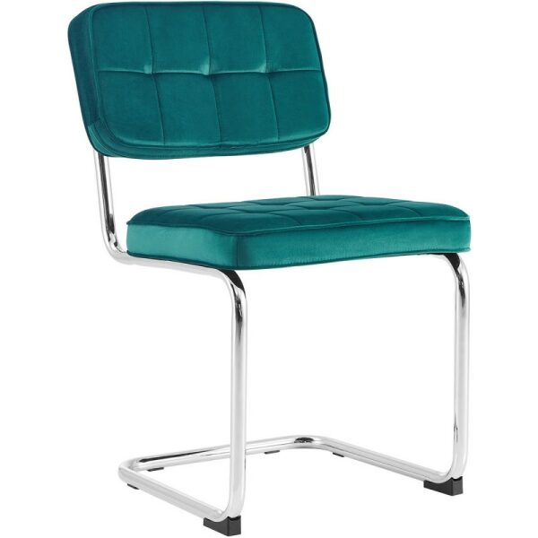 Silla Eclipse Capitone Terciopelo Verde