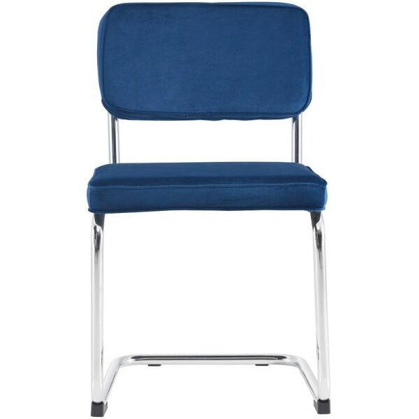 Silla Eclipse Terciopelo Azul
