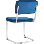 Silla Eclipse Terciopelo Azul