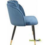 Silla glamour metal tapizado velvet azul 1