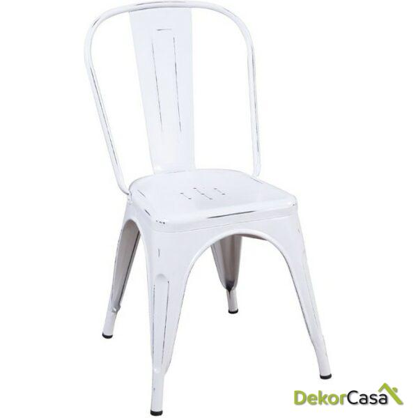 Silla Metálica Volt - Blanco Envejecido