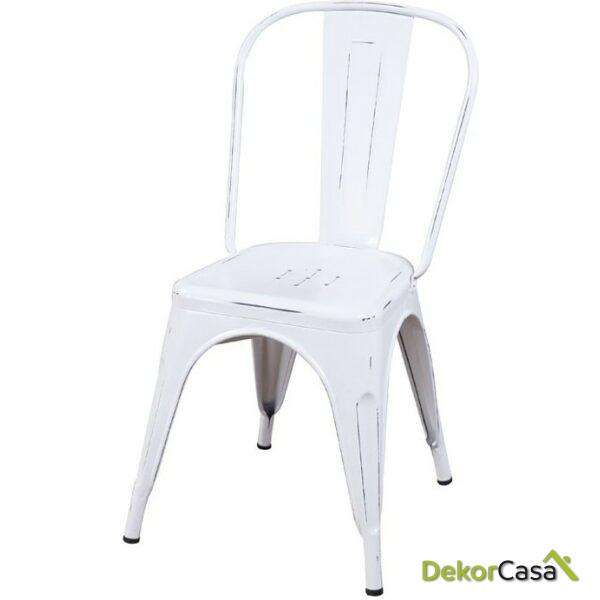 Silla Metálica Volt - Blanco Envejecido