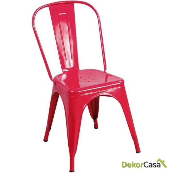 Silla Metálica Volt - Roja