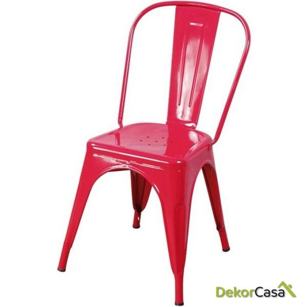 Silla Metálica Volt - Roja