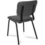 Silla retro pu gris 1