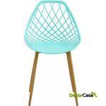 Silla strauss metal polipropileno verde pastel 1