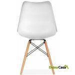 Silla torre new madera blanca cojin blanco