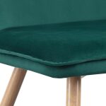 Silla velvet terciopelo verde pata haya 3