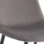 Silla zen terciopelo gris pata negra 3