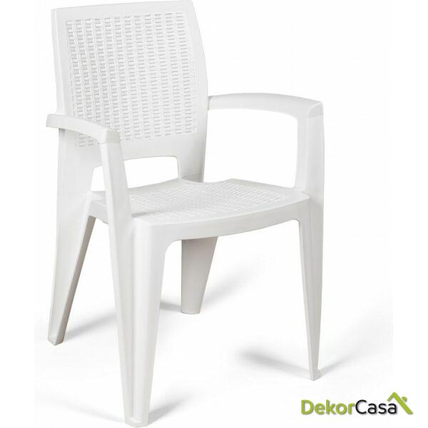 Sillon carol apilable polipropileno blanco