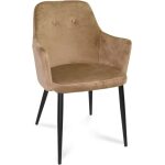 Sillon classic terciopelo arena pata negra