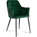 Sillon classic terciopelo verde pata negra