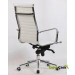 Sillon de oficina alabama new alto similpiel blanca 2