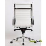 Sillon de oficina alabama new alto similpiel blanca 3