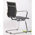 Sillon de oficina alabama new fijo similpiel negra 3