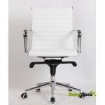 Sillon de oficina alabama new giratorio similpiel blanca