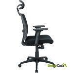 Sillon de oficina brasilia ergonomico syncro malla negra asiento tejido negro 2