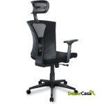 Sillon de oficina brasilia ergonomico syncro malla negra asiento tejido negro 4