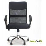 Sillon de oficina discover new m malla y tejido mesh negro 1