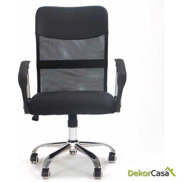 Sillon de oficina discover new m malla y tejido mesh negro 1