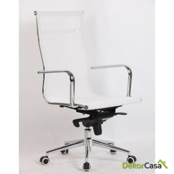 Sillon de oficina nevada new alto malla blanca