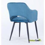 Sillon honorio metal tapizado velvet 62 turquesa dark