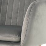 Sillon roma terciopelo gris pata negra 3