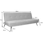 Sofa cama darling gris claro 4