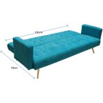 Sofa cama misuri gris claro 5