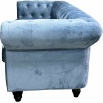 Sofa chester premium 2 plazas tapizado velvet dusky azul 1